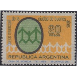 Argentina 826 1968 Banco Municipal de la ciudad de Buenos Aires MH Argentina 826 1968 Banco Municipal de la ciudad de Buenos Aires MH