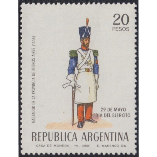 Argentina 836 1969 Día del Ejército MH Argentina 836 1969 Día del Ejército MH