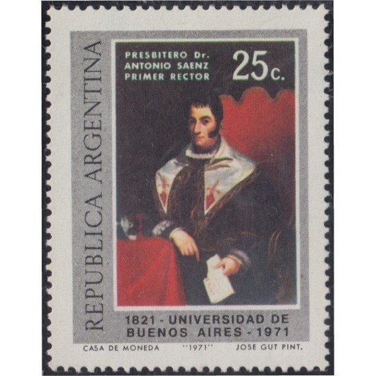 Argentina 903 1971 150 Años de la Universidad de Buenos Aires MH Argentina 903 1971 150 Años de la Universidad de Buenos Aires MH