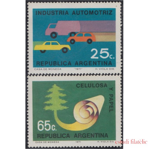 Argentina 904/05 1971 Industria Nacional Automoción Celulosa y papel MH 