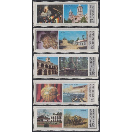 Argentina 998/1002 1975 Provincias (I) del Norte Catamarca Jujuy Salta MH Argentina 998/1002 1975 Provincias (I) del Norte Catamarca Jujuy Salta MH