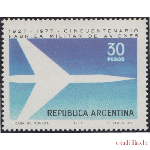 Argentina 1104 1977 50 Años de la Industria Aeronáutica militar MNH