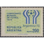 Argentina 1110a 1978 Copa del Mundo de Fútbol Argentina 78 Filigrana G MNH