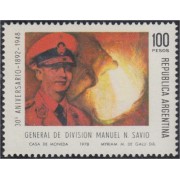 Argentina  1141 1978 General de división Manuel N. Savio MNH  