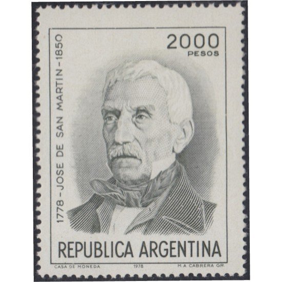 Argentina 1151a 1978 General de San Martín MH Argentina 1151a 1978 General de San Martín MH