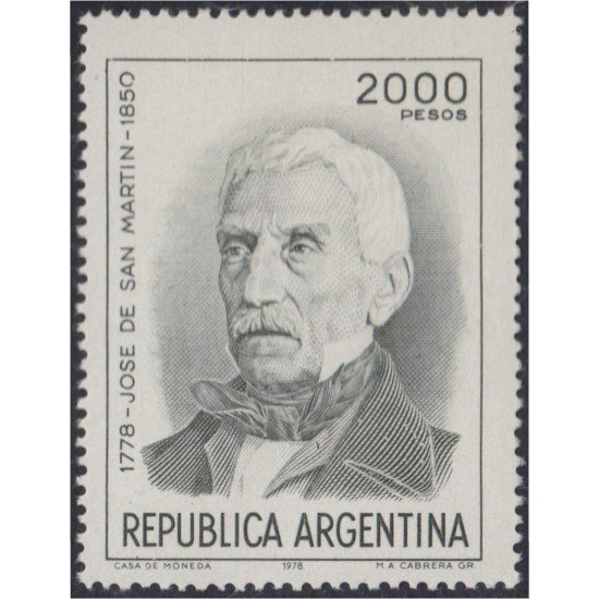 Argentina 1151a 1978 General de San Martín MNH Argentina 1151a 1978 General de San Martín MNH