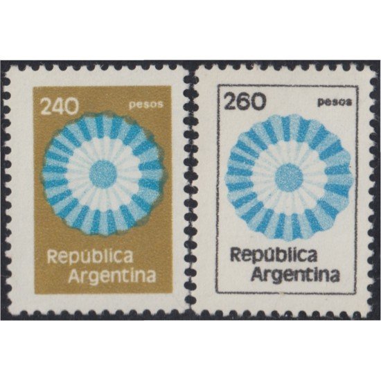 Argentina 1170/71 1979 Serie antigua Colores Nacionales MNH Argentina 1170/71 1979 Serie antigua Colores Nacionales MNH