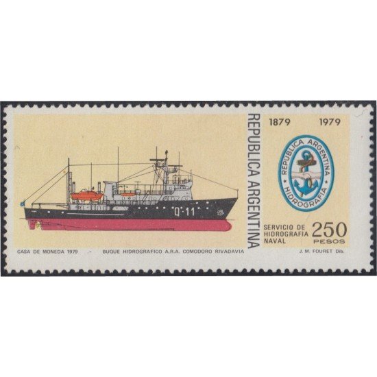 Argentina 1179 1979 Centenario del servicio hidrográfico Barco Boat MNH Argentina 1179 1979 Centenario del servicio hidrográfico Barco Boat MNH