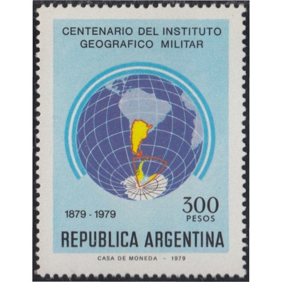 Argentina 1205 1979 Centenario del Instituto Geográfico Militar MNH Argentina 1205 1979 Centenario del Instituto Geográfico Militar MNH