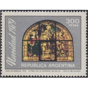 Argentina 1206 1979 Navidad Christmas Vitral de Catedral de Salta MNH 