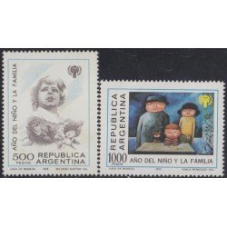 Argentina 1209/10 1979 Año Internacional del niño y la familia MNH Argentina 1209/10 1979 Año Internacional del niño y la familia MNH