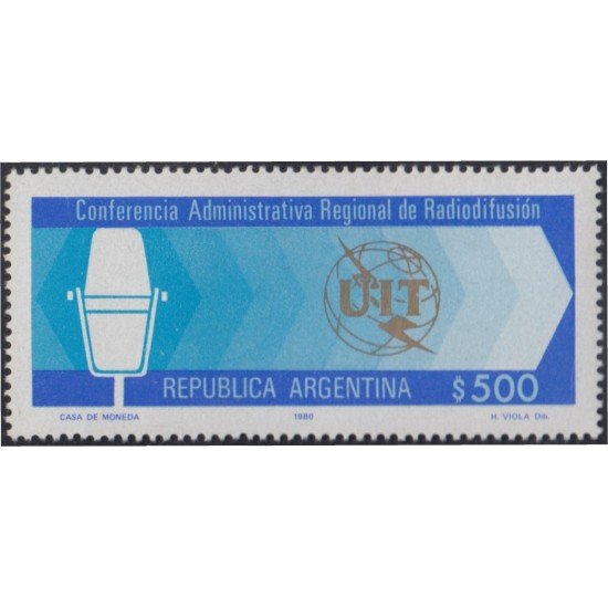 Argentina 1211 1980 Conferencia administrativa regional de la radiofusión MNH Argentina 1211 1980 Conferencia administrativa regional de la radiofusión MNH