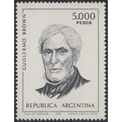 Argentina 1212 1980 Personalidades Almirante Guillermo Brown MNH Argentina 1212 1980 Personalidades Almirante Guillermo Brown MNH
