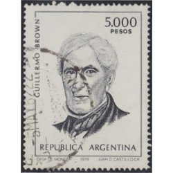 Argentina 1212 1980 Personalidades Almirante Guillermo Brown usado Argentina 1212 1980 Personalidades Almirante Guillermo Brown usado