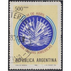 Argentina 1214 1980 Día delas Américas usado Argentina 1214 1980 Día delas Américas usado