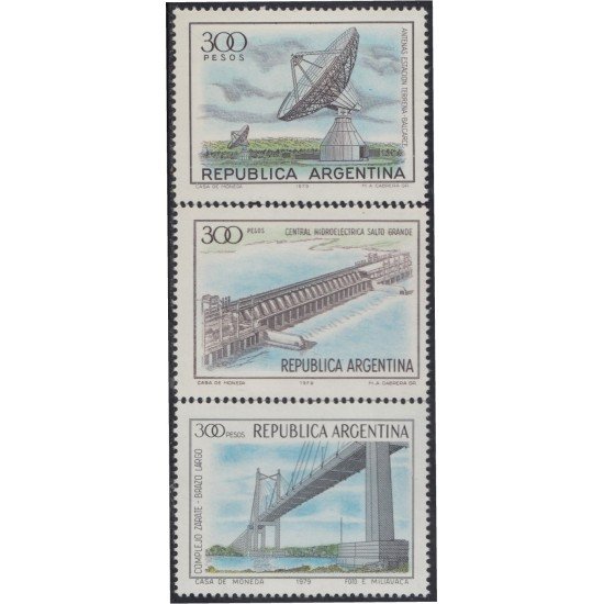 Argentina 1215/17 1980 Logros nacionales Estación terrestre hidroeléctrica MNH Argentina 1215/17 1980 Logros nacionales Estación terrestre hidroeléctrica MNH