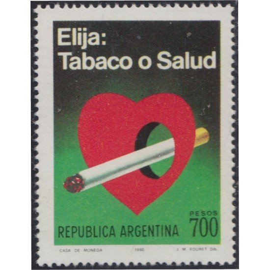 Argentina 1231 1980 Día mundial de la salud MNH Argentina 1231 1980 Día mundial de la salud MNH