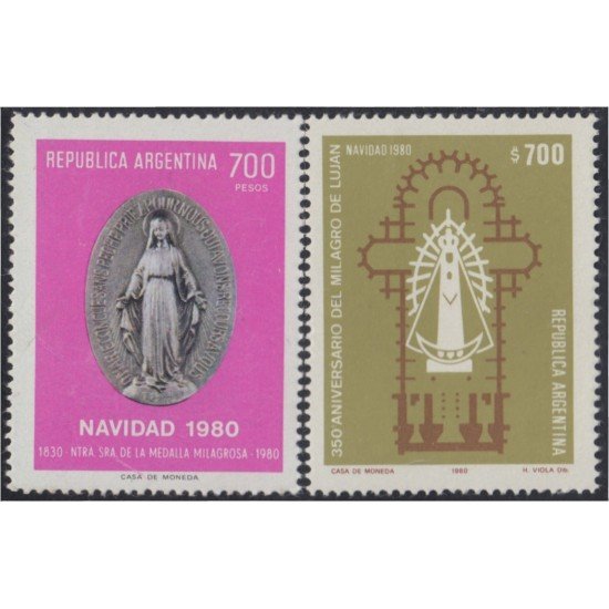 Argentina 1234/35 1980 Navidad Christmas MNH Argentina 1234/35 1980 Navidad Christmas MNH