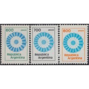 Argentina 1237/39 1980/81 Serie corriente Colores Nacionales MNH 