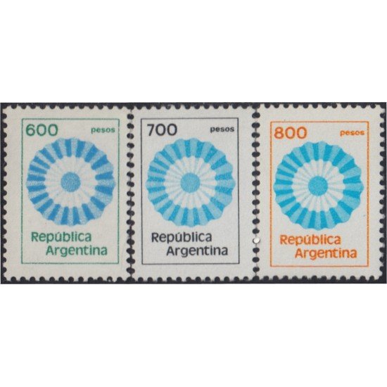 Argentina 1237/39 1980/81 Serie corriente Colores Nacionales MNH Argentina 1237/39 1980/81 Serie corriente Colores Nacionales MNH