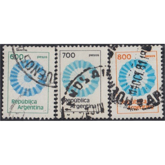 Argentina 1237/39 1980/81 Serie corriente Colores Nacionales usados Argentina 1237/39 1980/81 Serie corriente Colores Nacionales usados