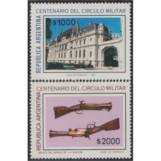 Argentina 1249/50 1981 Centenario del Círculo Militar MNH Argentina 1249/50 1981 Centenario del Círculo Militar MNH
