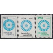 Argentina 1278/80 1981/82 Serie corriente Colores Nacionales MNH 
