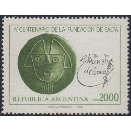 Argentina 1285 1982 400 años de la villa de Salta MNH Argentina 1285 1982 400 años de la villa de Salta MNH