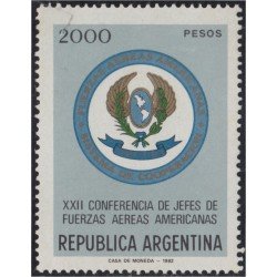 Argentina 1287 1982 XXII Conferencia de Jefes de Estados Fuerzas Aéreas Americanas MNH Argentina 1287 1982 XXII Conferencia de Jefes de Estados Fuerzas Aéreas Americanas MNH