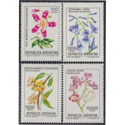 Argentina 1290/93 1982 Serie Antigua Flores Flowers MNH Argentina 1290/93 1982 Serie Antigua Flores Flowers MNH