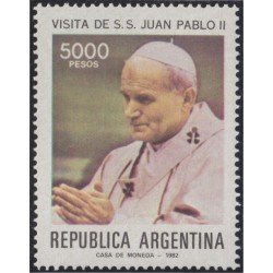 Argentina 1297 1982 Visita de Juan Pablo II MNH Argentina 1297 1982 Visita de Juan Pablo II MNH