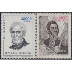 Argentina 1298/99 1982 Personalidad General San Martín MNH Argentina 1298/99 1982 Personalidad General San Martín MNH