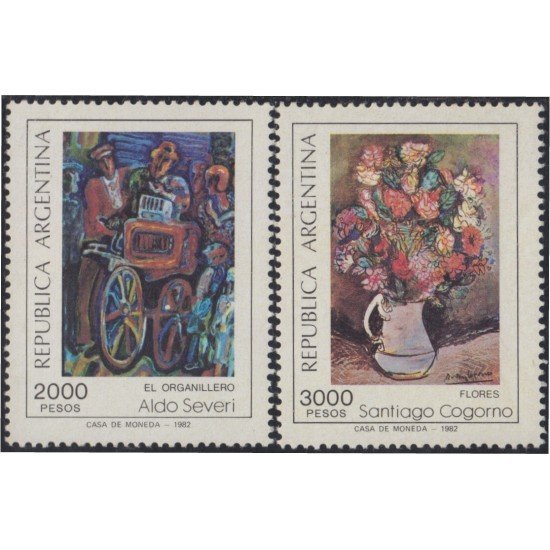 Argentina 1300/01 1982 Artes Plásticas Argentinas Pinturas MNH