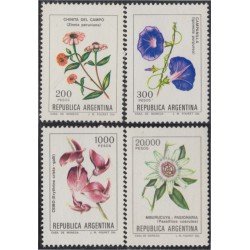 Argentina 1312/15 1982 Serie Antigua Flores Flowers MNH Argentina 1312/15 1982 Serie Antigua Flores Flowers MNH