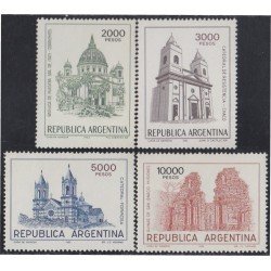 Argentina 1316/19 1982 Edificios Religiosos Catedral de Formosa Ruinas de San Ignacio MNH Argentina 1316/19 1982 Edificios Religiosos Catedral de Formosa Ruinas de San Ignacio MNH