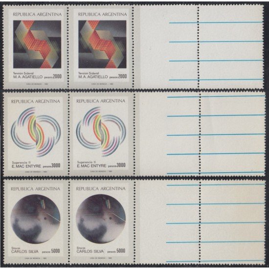 Argentina 1320a/22a 1982 Artés Plásticas Argentinas MNH Argentina 1320a/22a 1982 Artés Plásticas Argentinas MNH
