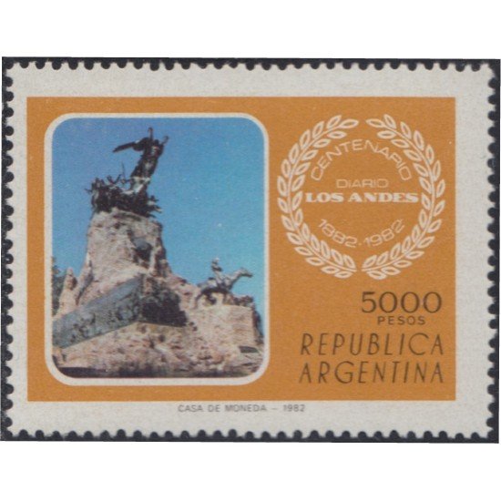 Argentina 1326 1982 Centenario del Diario de Los Andes MNH