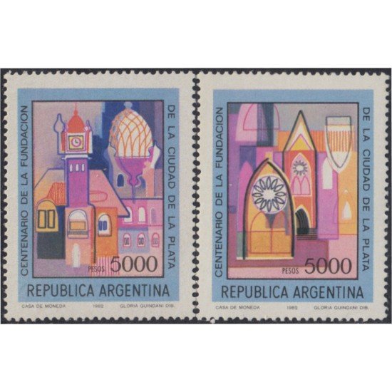 Argentina 1328/29 1982 Centenario de la Villa de la Plata MNH