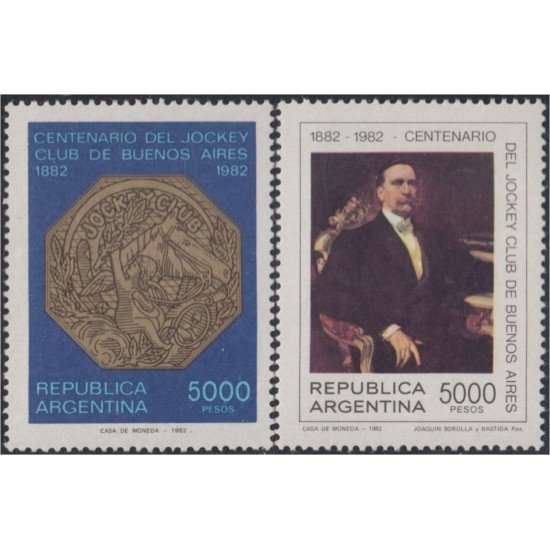 Argentina 1331/32 1982 Centenario del Club de Jockey de Buenos Aires MNH Argentina 1331/32 1982 Centenario del Club de Jockey de Buenos Aires MNH