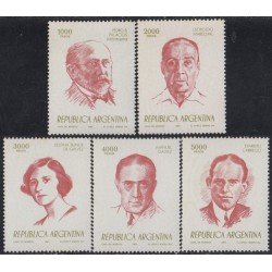 Argentina 1340/44 1983 Escritores Argentinos MNH