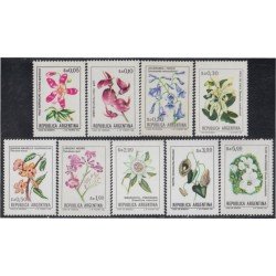 Argentina 1352/60 1983 Serie corriente Flores Flowers MNH