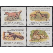 Argentina 1366/69 1983 Protección de la Fauna Tigre Oso Lobo Venado MNH 