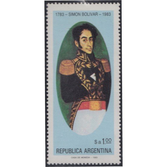 Argentina 1372 1983 200 Años del nacimiento de Simón Bolivar MNH Argentina 1372 1983 200 Años del nacimiento de Simón Bolivar MNH