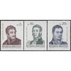 Argentina 1373/75 1983 Personalidades Bolívar San Martín Guillermo Brown MNH Argentina 1373/75 1983 Personalidades Bolívar San Martín Guillermo Brown MNH