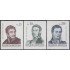 Argentina 1373/75 1983 Personalidades Bolívar San Martín Guillermo Brown MNH