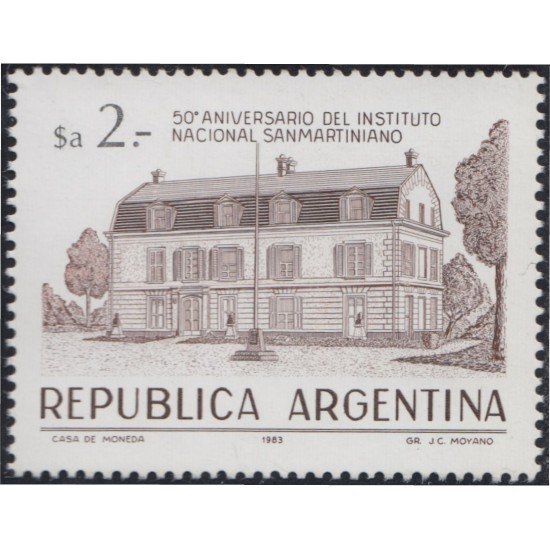 Argentina 1377 1983 50º Aniversario del Instituto Nacional Sanmartiniano MNH Argentina 1377 1983 50º Aniversario del Instituto Nacional Sanmartiniano MNH