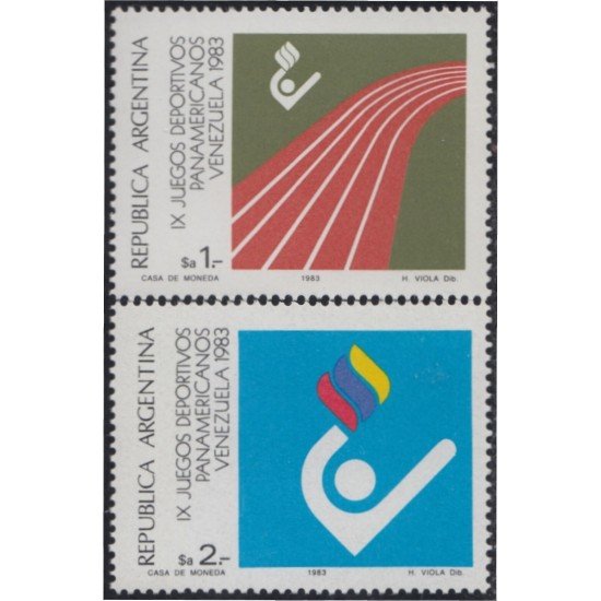 Argentina 1378/79 19839º Juegos deportivos panamericanos MNH Argentina 1378/79 19839º Juegos deportivos panamericanos MNH