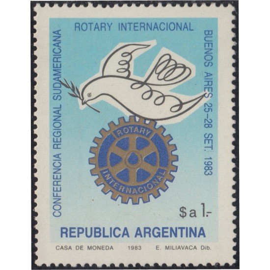 Argentina 1380 1983 Conferencia regional sudamericana de Rotary International MNH Argentina 1380 1983 Conferencia regional sudamericana de Rotary International MNH