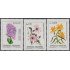 Argentina 1388/90 1983 Serie corriente Flores Flowers MNH