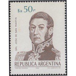 Argentina 1409 1984 Serie Antigua Gral San Martín MNH Argentina 1409 1984 Serie Antigua Gral San Martín MNH